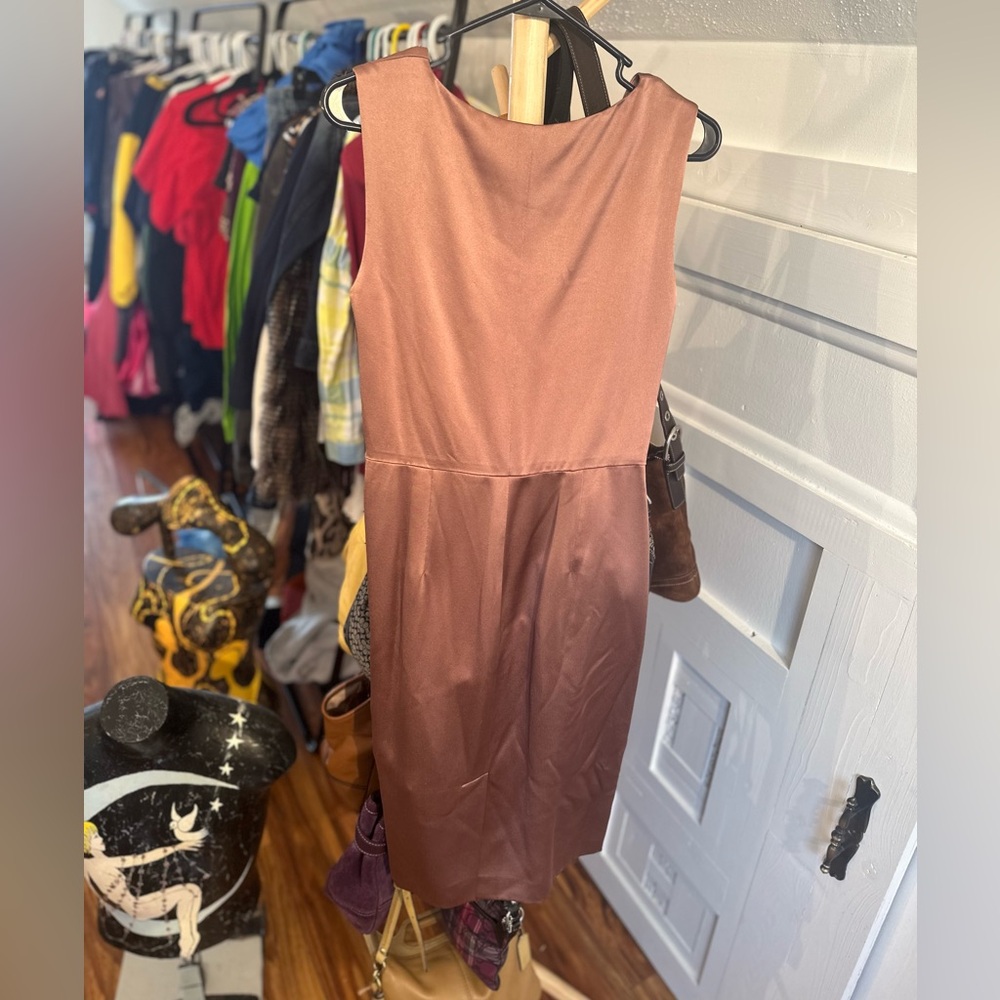 Vintage Ralph Lauren Black Label Dusty Rose Blush 100% silk dress - Picture 12 of 13